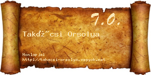 Takácsi Orsolya névjegykártya